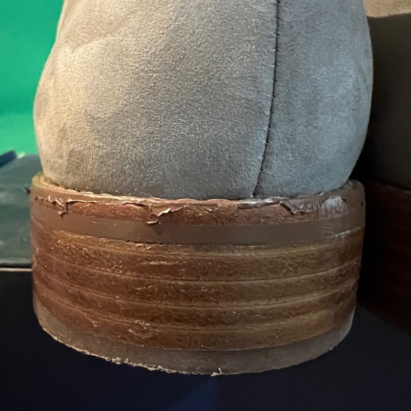 Splendid Gray Leather No Tie Slip on Oxfords size 9 - Picture 6 of 16